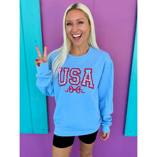 USA Stars Blue Sweatshirt