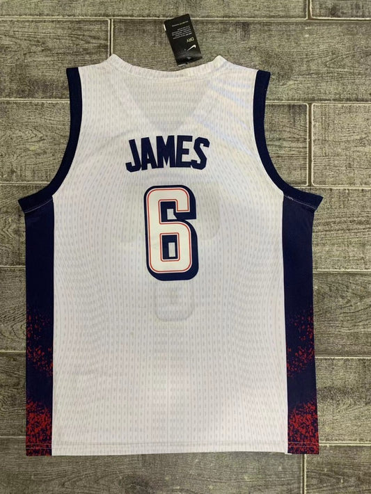 USA #6 James Team USA 6 White Style 1