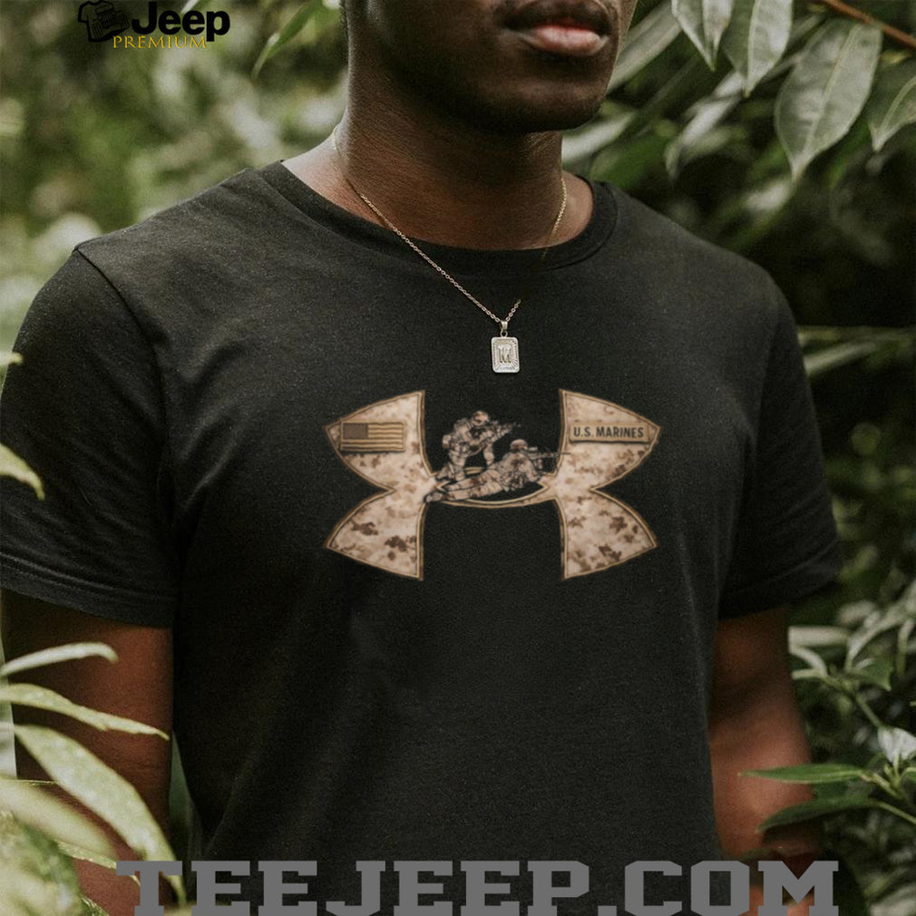 USMC Marine Corps Desert Digital Camo Military Support T Shirt