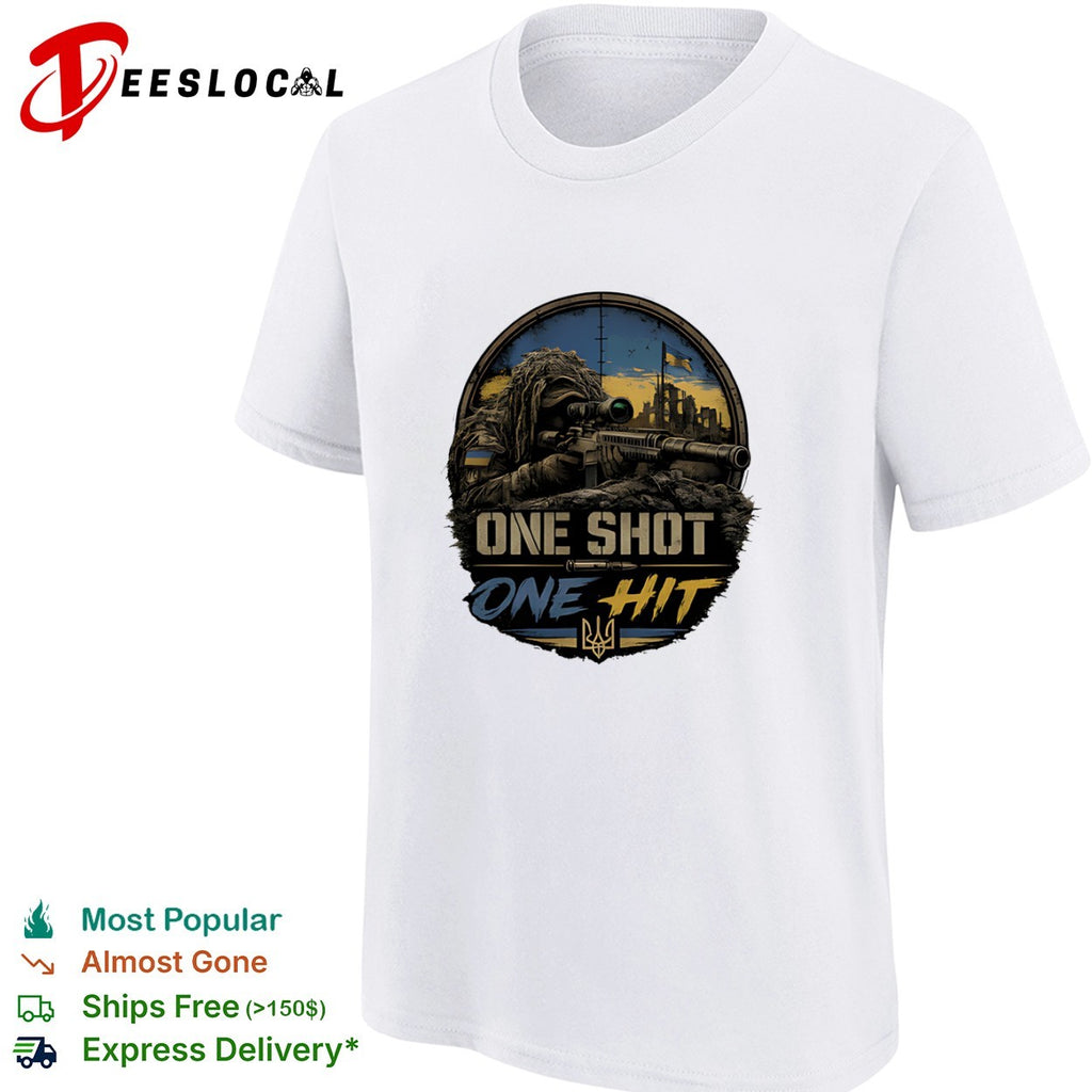 Ukrainian Sniper One Shot One Hit Military shirt