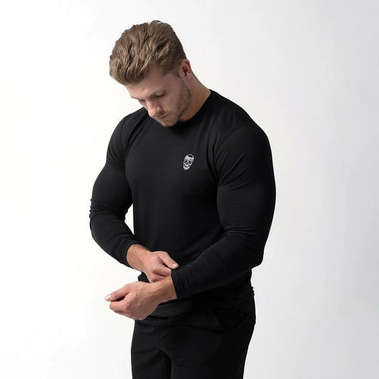 Ultra-Soft Men's Long Sleeve Shirt for Outdoor & Indoor Training, Moisture-Wicking & Quick-Drying Fabric, Autumn Season