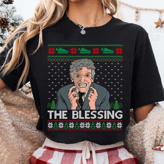 Uncle Lewis The Blessing Ugly Christmas Sweatshirt, Hoodie, T - Shirt, National Lampoons Christmas Vacation Sweatshirt, Christmas Movie, Griswolds Family