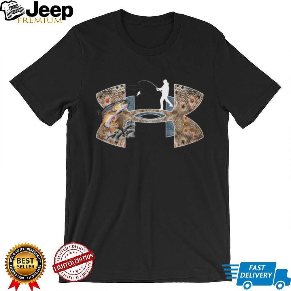 Under Armour Fishing Style Trout Fish Silhouette Outdoor Sports T Shirt