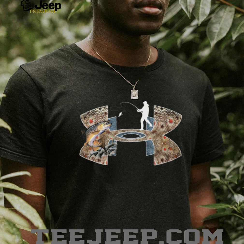 Under Armour Fishing Style Trout Fish Silhouette Outdoor Sports T Shirt