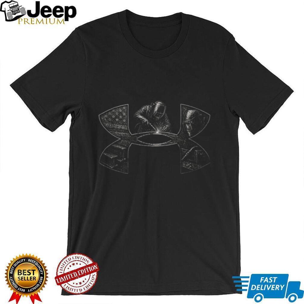 Under Armour Welder American Flag Metal Working Industrial Tradesman Professional Men T Shirt