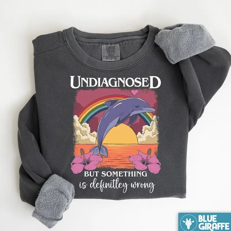 Undiagnosed Dolphin Premium Heavyweight Sweatshirt - Hoodies & Sweaters T-Shirts | WearSparks.com