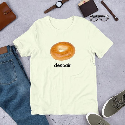 Despair Bagel Funny Meme Shirt / Ironic Shirt / Weirdcore Clothing / Shirt Joke Gift / Oddly Specific / Unhinged