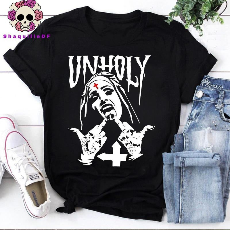 Unholy T Shirt, Funny T-shirt, Vintage Graphic Tee