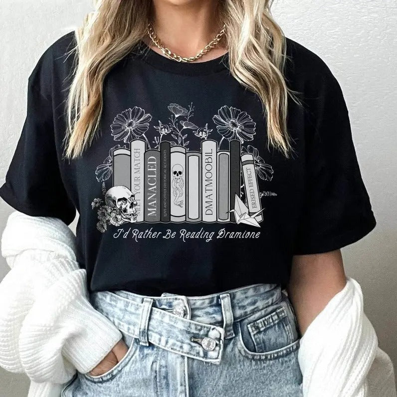 Unique Dramione Fanfiction Shirt, Cool Design Sweater Short Sleeve Gift For Men Casual Cotton Crewneck