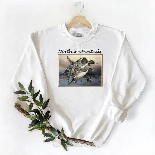 Unisex Northern Pintails Vintage Duck T-Shirts Graphic Tee Retro Sweatshirt Pullover, Hunting Season Cotton