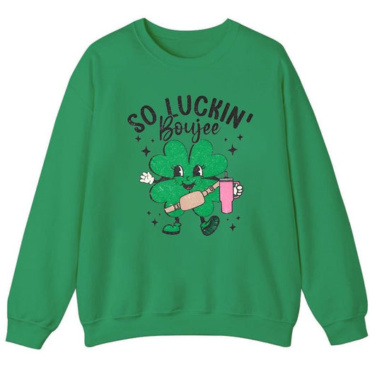 Unisex So Luckin Boujee St Patricks Day  T-Shirt , Sweatshirt and Hoodie | WearSparks.com