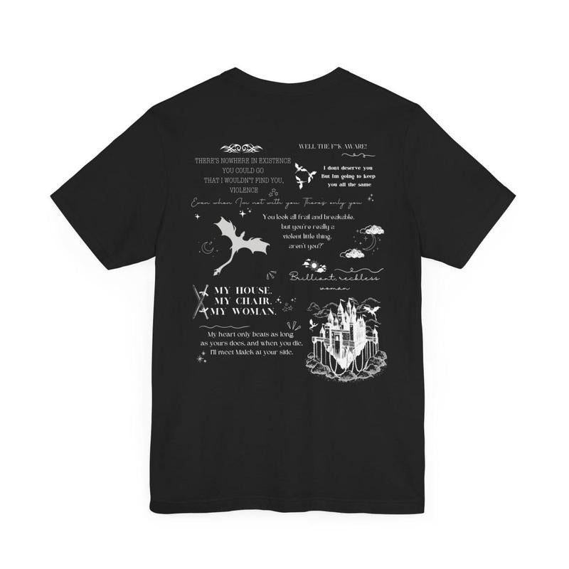 Unisex T-Shirt Xaden Riorson Wingleader Fourth Wing Dragon Riders 2 side shirt, Layer-Friendly, Works in Any Weather, Casual