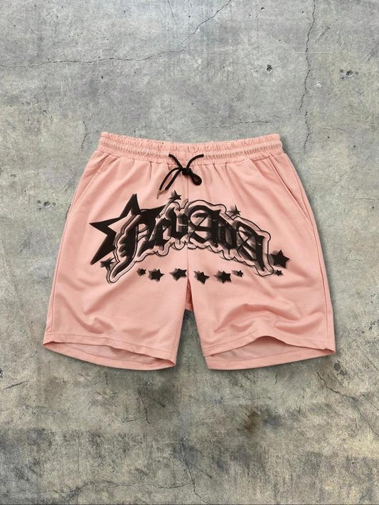 Unisex's Star & Letter Print Boxer Briefs, Regular Fit Casual Comfy Breathable Shorts for Daily Wear, Men's Underwear for All Seasons