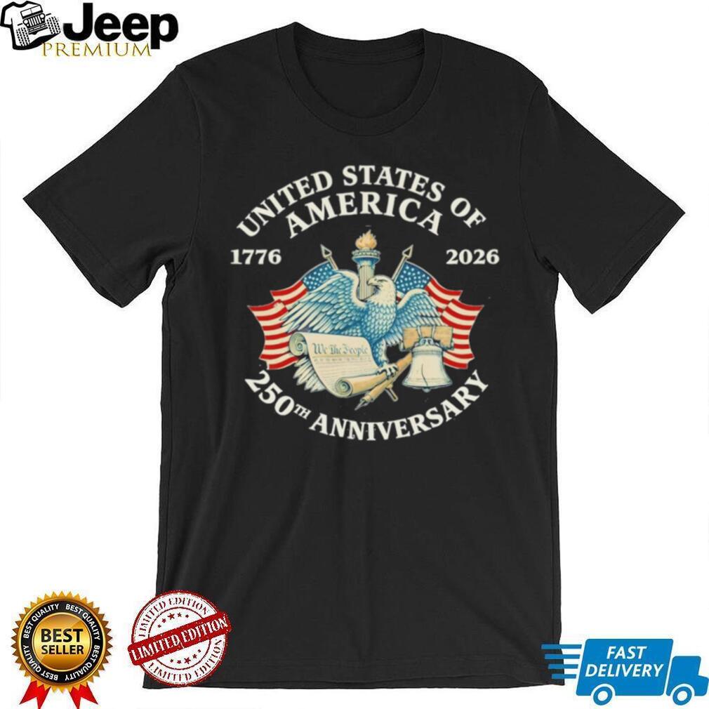 United States America 250th Anniversary 1776 2026 Vintage Eagle We The People Patriotic T Shirt