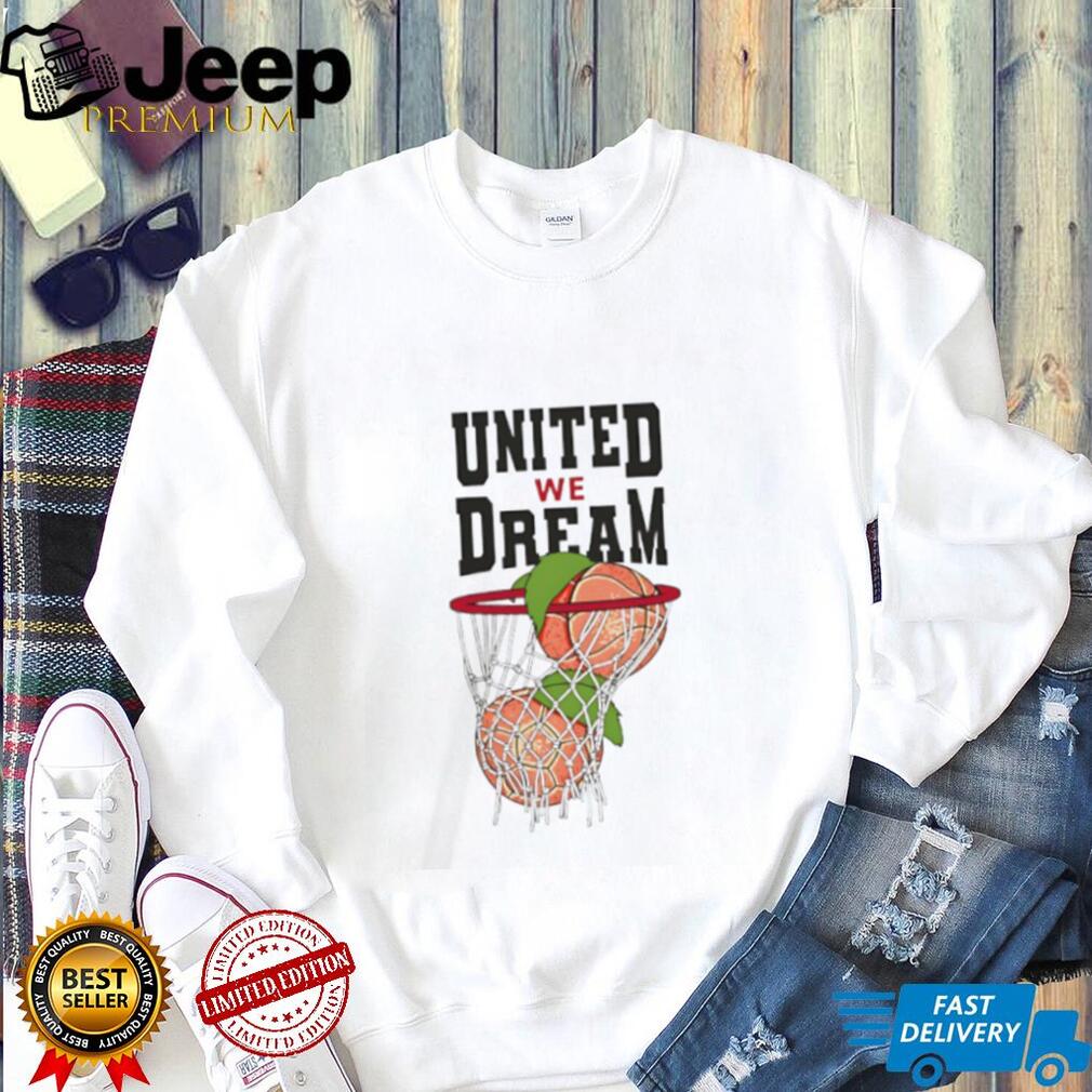 United We Dream Peach Basketball Hoop Graphic T Shirt