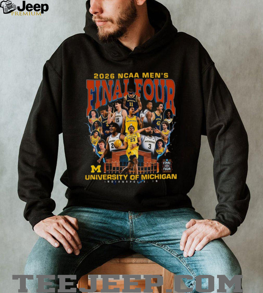 University of Michigan 2026 NCAA Men’s Final Four Basketball Team Roster T Shirt