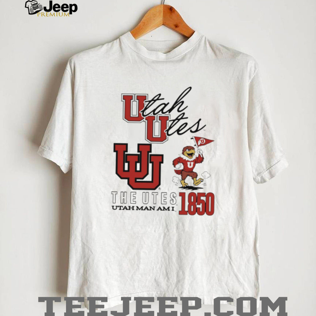 University of Utah Utes Retro 1850 Utah Man Am I Mascot T Shirt