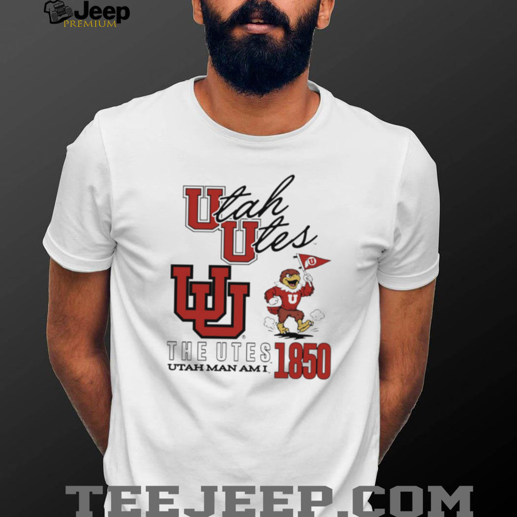 University of Utah Utes Retro 1850 Utah Man Am I Mascot T Shirt