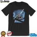 Urban Vigilante Silhouette Lightning Strike Art Black T Shirt