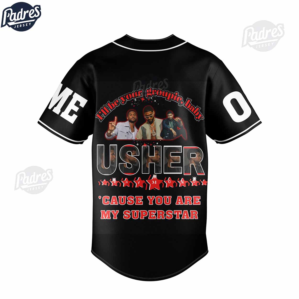 Usher Singer Custom Baseball Jersey - Padres Jersey Oasis: Elevate Your Baseball Style Game T-Shirts, Hoodie,... (Image 3)