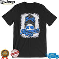 Utah Mammoth Hockey Club Mammoth Girl Blue Messy Bun Vintage Fan Women T Shirt