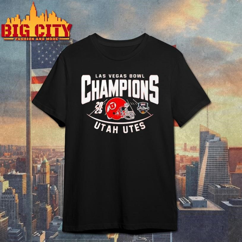 Utah Utes 2025 Las Vegas Bowl Champions Football Field Shirt