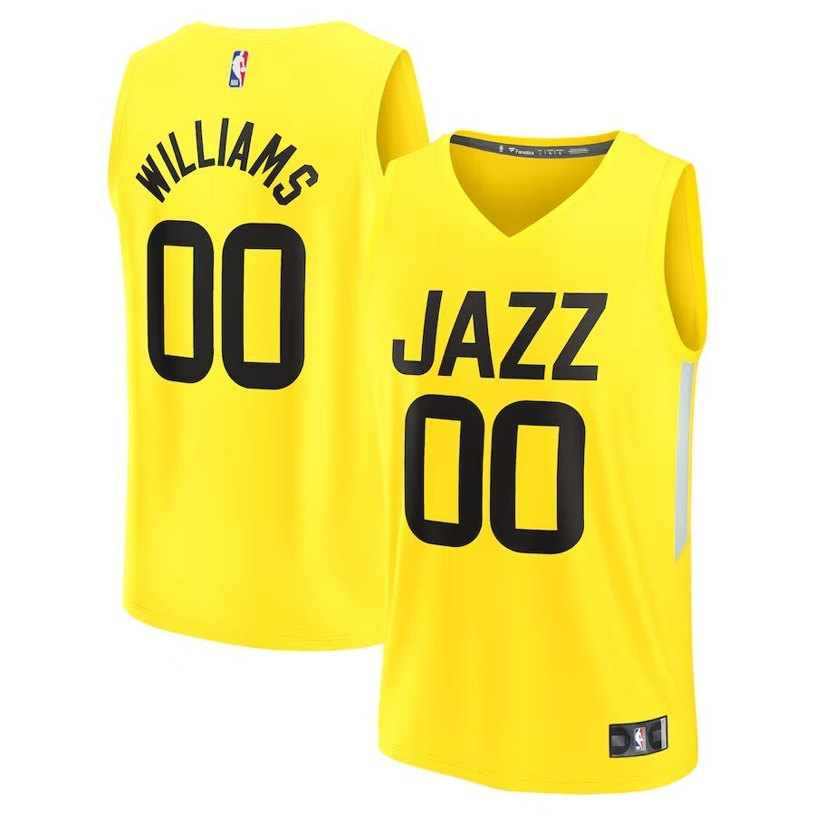 Utah Jazz Cody Williams 2024 NBA Draft Fast Break Player Jersey - Icon Edition - Yellow