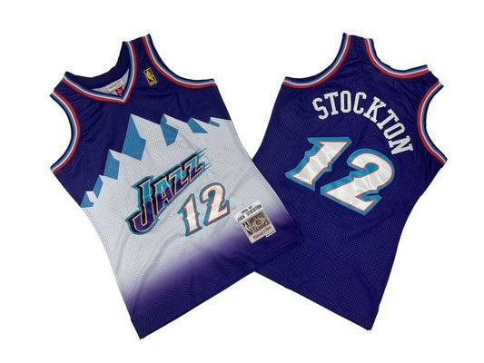 Utah Jazz #12 John Stockton Jazz 12 # Purple Edition 96-97 Season Mitchell Retro Jersey --. Stockton