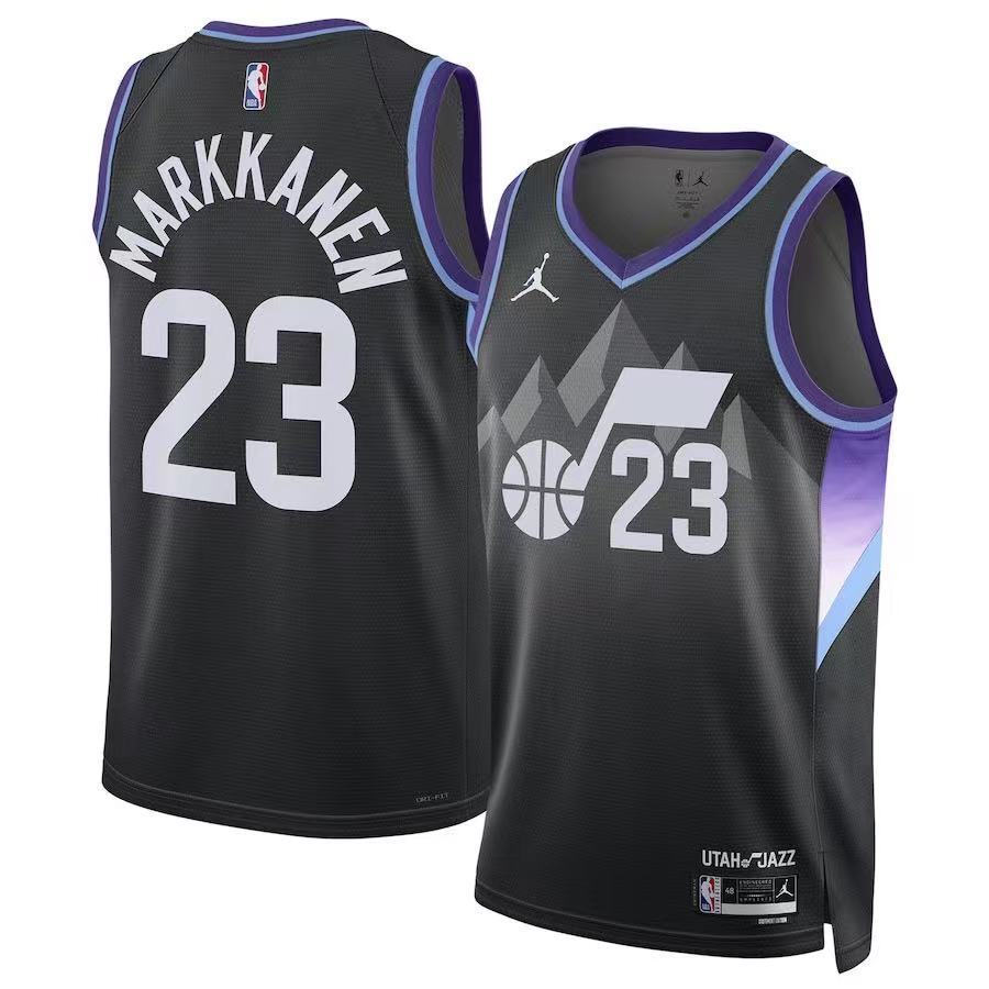 Utah Jazz #23 Lauri Markkanen 25 Season Jazz Team Black