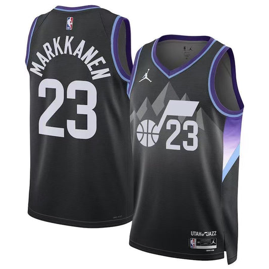 Utah Jazz #23 Lauri Markkanen 25 Season Jazz Team Black