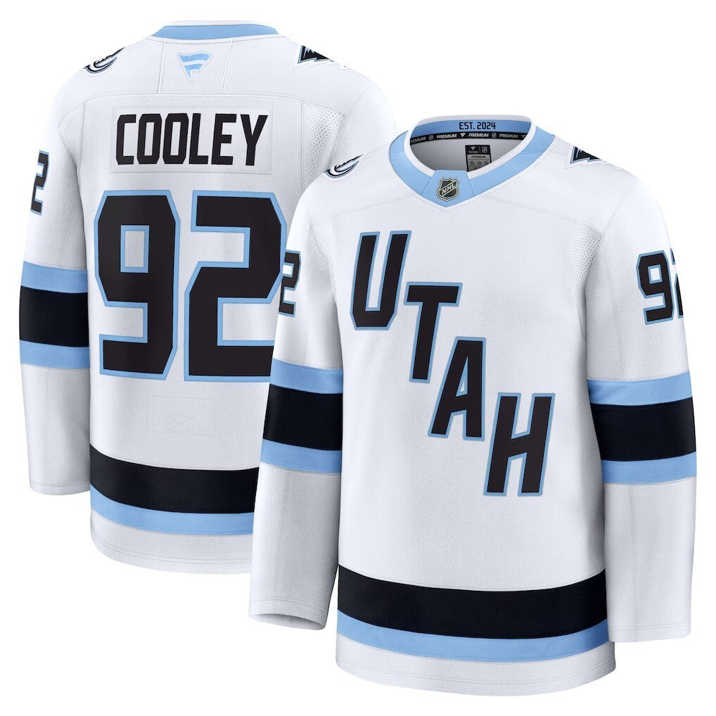 Utah Mammoth #92 Logan Cooley Away Premium Player Jersey - White