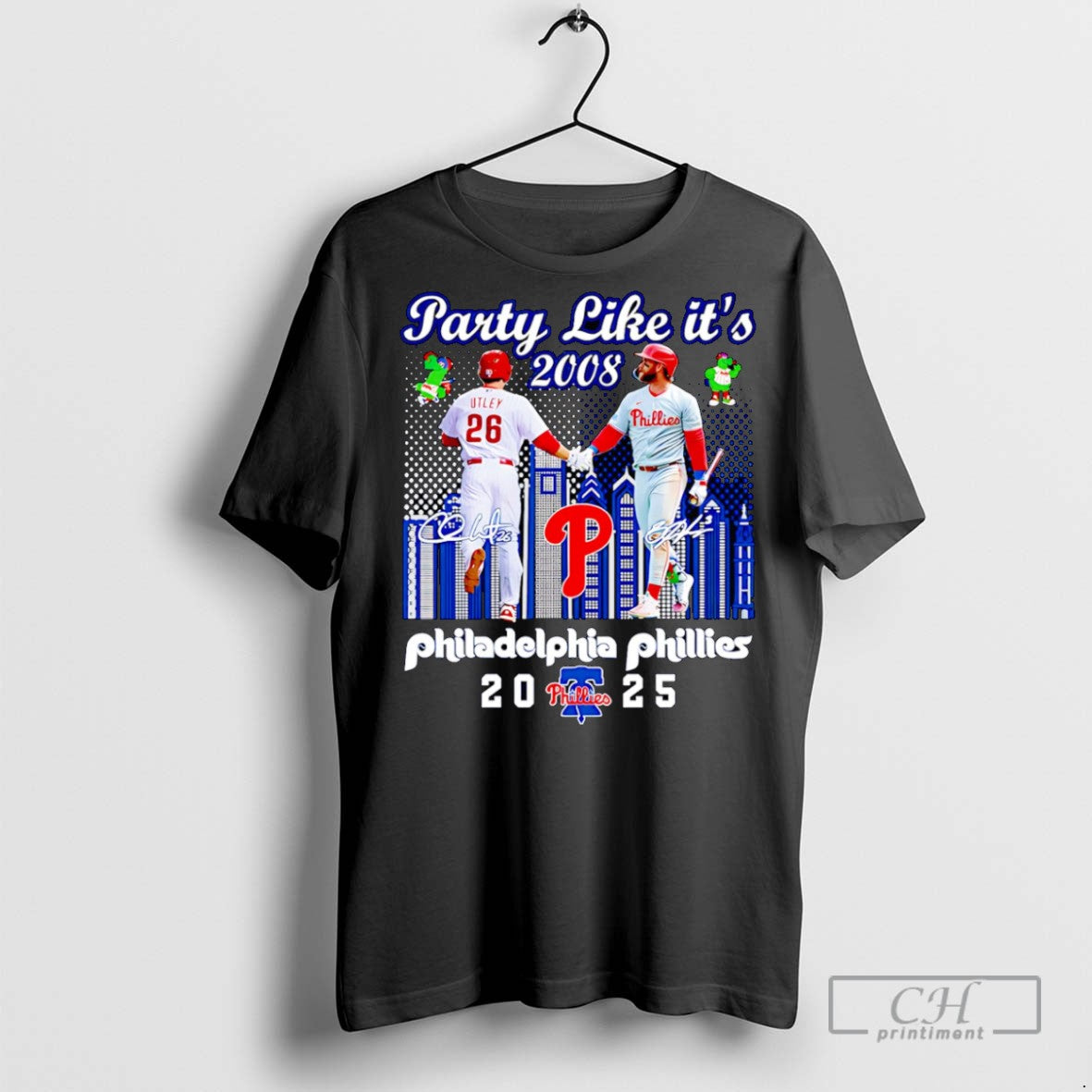 Utley And Harper Party Like Its 2008 Philadelphia Phillies 2025 T Shirts