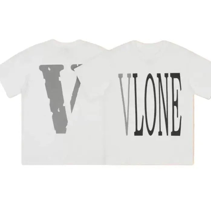 V-Lone T-Shirt, Big V Letter Printed V.Lone Shirt, Fashion Casual Couple Hip Hop Short Sleeve Hoodie, Sweatshirt