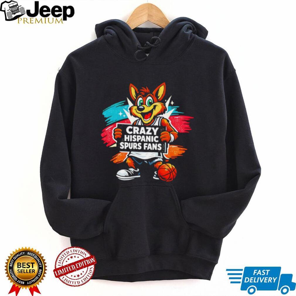 Crazy Hispanic Spurs Fans Coyote Mascot Basketball Graffiti T Shirt