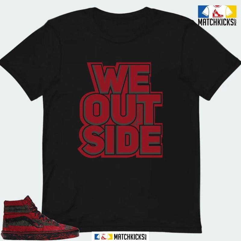 VANS SK8-HI HORROR PACK NIGHTMARE ON ELM STREET FREDDY KRUEGER SNEAKER MATCHING T-SHIRT (WE OUTSIDE)
