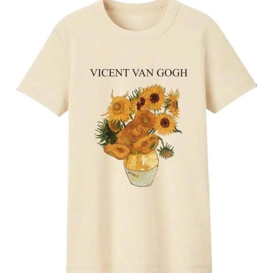 VICENT VAN GOGH Shirt, Sun Flower Shirt, Retro Shirt, Cute Shirt, Vintage Unisex Graphic Shirt, Art Shirt, All Size