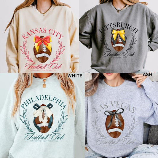 VINTAGE FOOTBALL CLUB SWEATSHIRT (FOOTBALL SEASON SHIRT, UNISEX, TRUE TO SIZE, SWEATSHIRT) Womenswear Hoodie