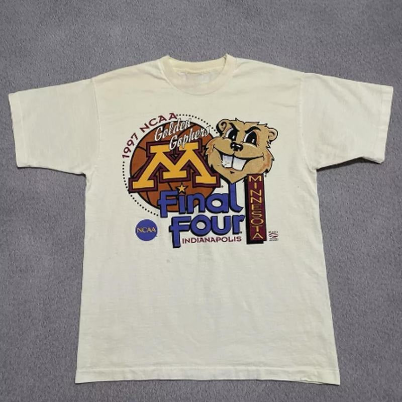 VINTAGE Minnesota Gophers NC AA Mens T-Shirt, Mens NC AA Basketball Final Four Indianapolis 1997 90s Tee, Gift For Men...