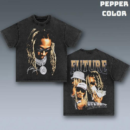 VINTAGE TEE | FUTURE, Double Sided Prints Vintage T-Shirt, Graphic Tee Shirt, Unisex T-Shirt, Gift For Him, Crewneck Short Sleeve Shirt, Shirt Trending Top Menswear Underwear