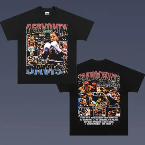VINTAGE TEE | GERVONTA DAVIS TEE, Double Sided Prints Vintage T-Shirt, Boxing Shirt, UFC Shirt, Graphic Tee, Unisex T-Shirt, Gift All Menswear Top