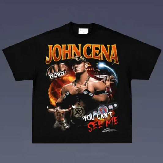 VINTAGE TEE | JOHN CENA, Prints Vintage T-Shirt, Wrestler Shirt, WWE Shirt, Vintage Graphic Tee, Unisex T-Shirt, Gift For All Top Menswear