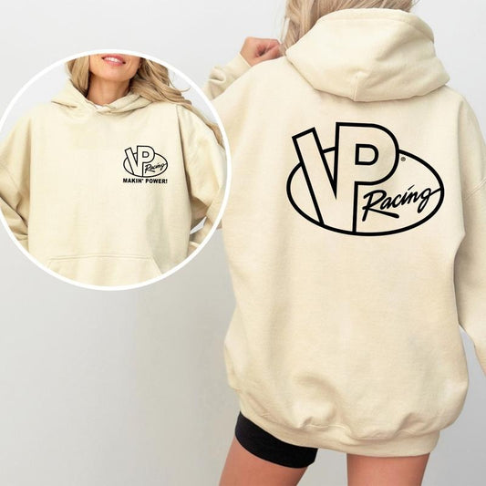 VP Racing Makin' Power Hoodie, Bold Racing Graphic Hoodie, Classic Motorsport Style Shirt, Car Enthusiasts Gift, Unisex Streetwear for Racing Fans, Heavyweight Cotton Hoodie, Gift For Him, For Her