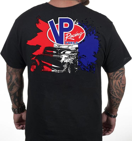 VP Racing Patriotic 2 Sides T-Shirt - Vintage Hot Rod Muscle Car Graphic Tee  for Car Enthusiasts Men's Cotton Tee - Old...