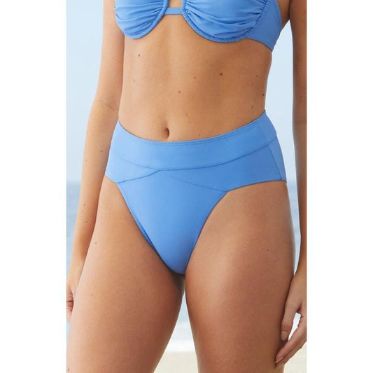 VYB Women's Blue Lyla High Waisted Bikini Bottom
