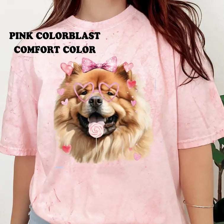 Valentine Chow Chow Dog Shirt ~ Unisex Apparel Relaxed Fit Printed In The USA Clothing Womenswear Casual Comfort Cotton Top Athletic Boho Chicbrown chihuahua