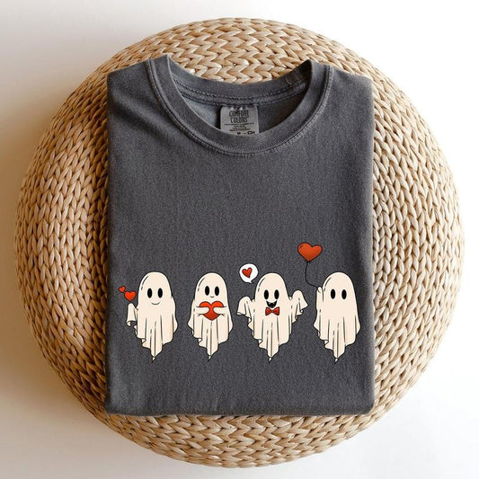 Valentine Ghosts, Love, Comfort Colors Tshirt, Valentine's Day, Valentine's Day Comfort Colors Tshirt, Women's Graphic Tee, Love, Heart, Cupid