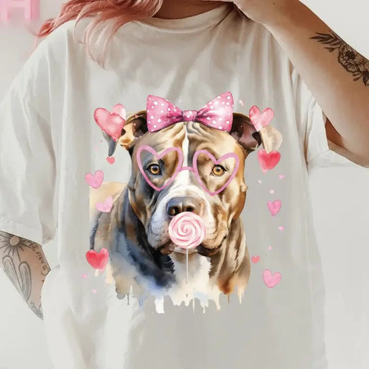Valentine Great American Bulldog Shirt~ Unisex Apparel Relaxed Fit Printed In The USA Clothing Womenswear Casual Comfort Cotton Top Athletic Boho Chic