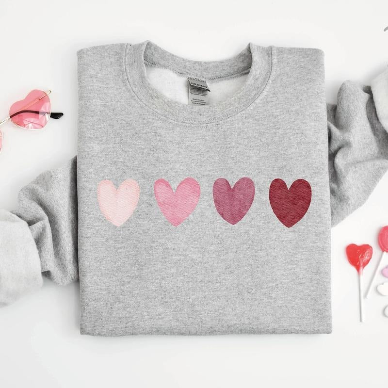 Valentine Heart Crewneck Sweatshirt, Hoodie, T-shirt | WearSparks.com