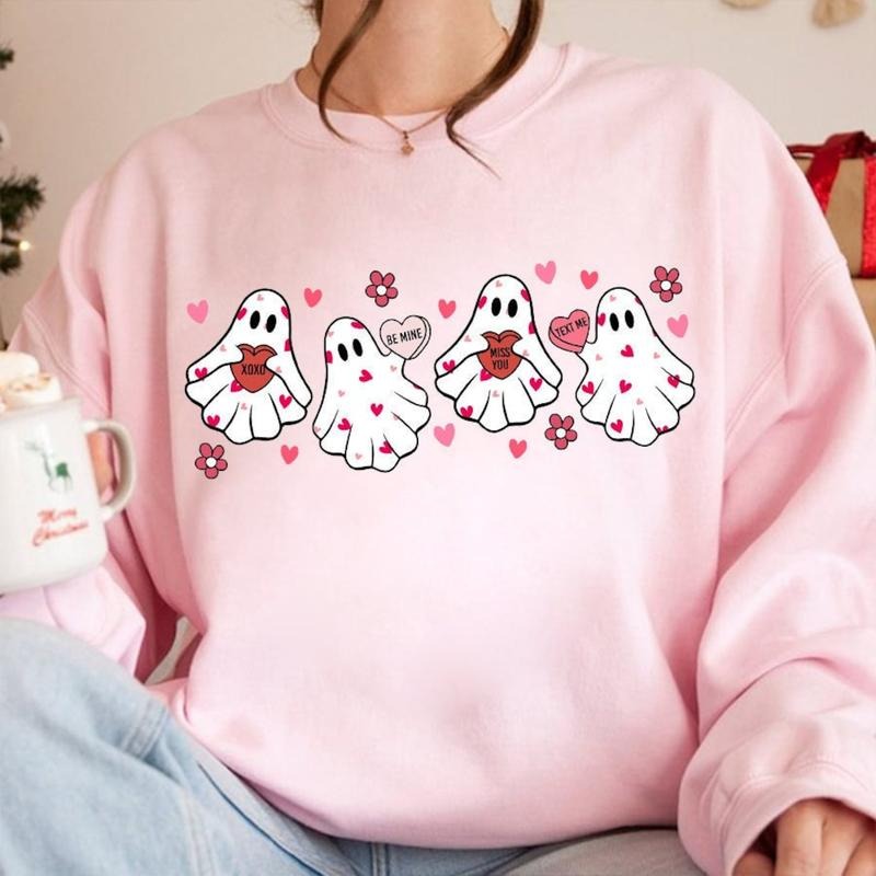Valentine's Day Ghost Shirt, Be My Boo Sweater, Will you be My Boo Shirt, Valentines Day Shirt, Girl Ghost Shirt,...