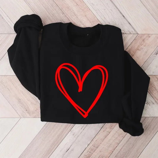 Valentines Heart Sweatshirt, Womens Valentines Day shirt, Valentines Day Gift, Love Sweatshirt, Valentine Shirt for...